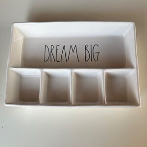 Rae Dunn White Ceramic Jewelry Compartment Tray